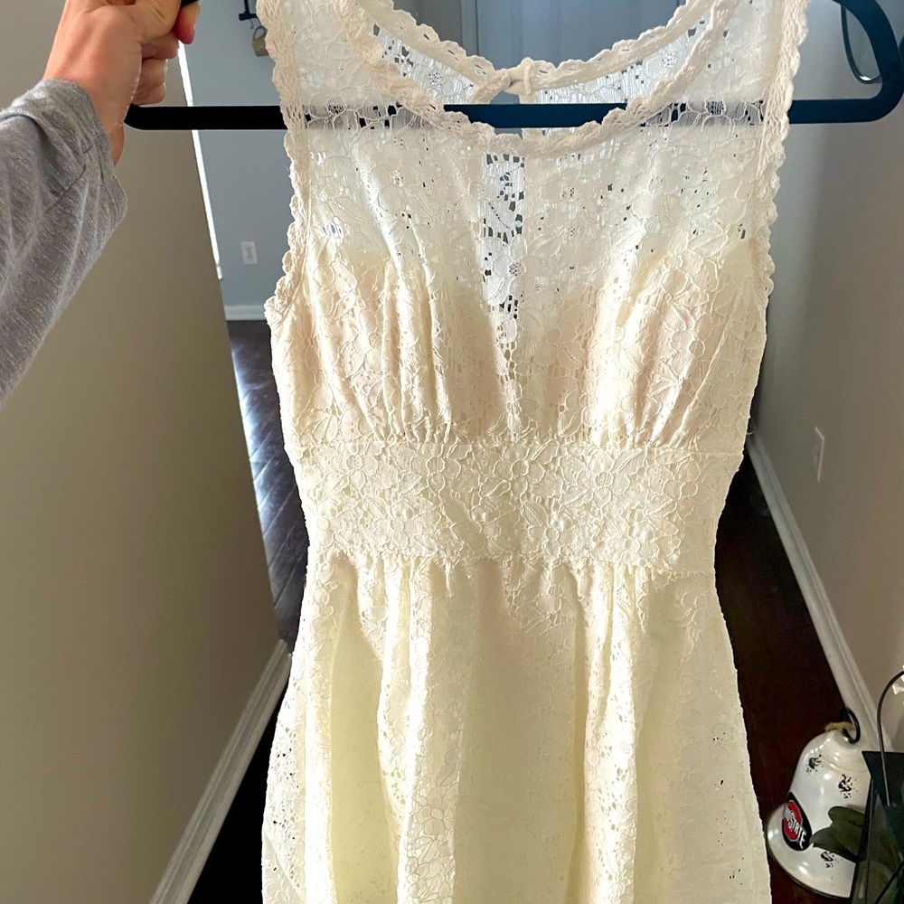 White mini dress
